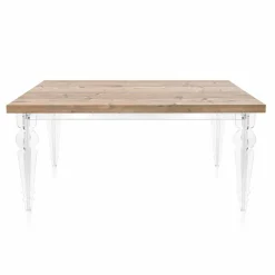 Viadurini Living Esstische-Designtisch aus Tannenholz und Plexiglas aus Italien, Castro