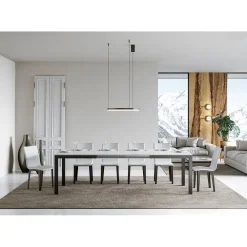 Viadurini Living Ausziehbare Esstische-Design-Tisch mit Holzplatte, ausziehbar bis 440 cm, hergestellt in Italien – Foxy
