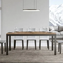 Viadurini Living Ausziehbare Esstische-Design-Tisch mit Holzplatte, ausziehbar bis 440 cm, hergestellt in Italien – Foxy