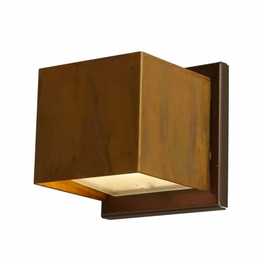 Viadurini Lighting Vintage Wandleuchten-Design-Wandleuchte aus Messing und Stahl 11xH11xsp 10 cm Venere