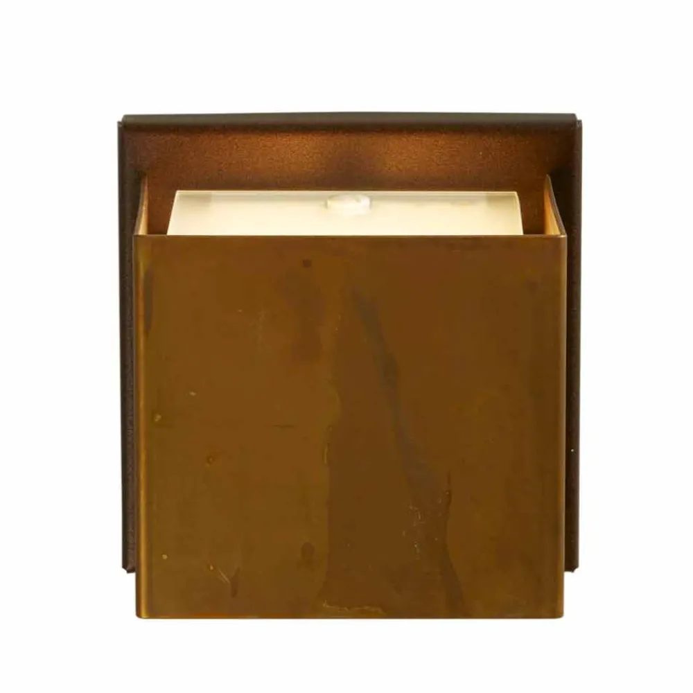 Viadurini Lighting Vintage Wandleuchten-Design-Wandleuchte aus Messing und Stahl 11xH11xsp 10 cm Venere