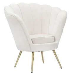 Viadurini Living Moderne Sessel-Design-Wohnsessel aus Samt mit goldenen Eisenfüßen - Annina