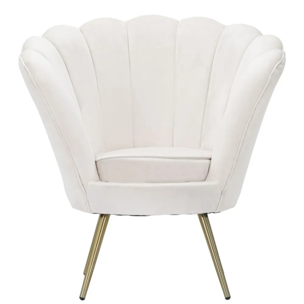 Viadurini Living Moderne Sessel-Design-Wohnsessel aus Samt mit goldenen Eisenfüßen - Annina