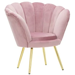 Viadurini Living Moderne Sessel-Design-Wohnsessel aus Samt mit goldenen Eisenfüßen - Annina