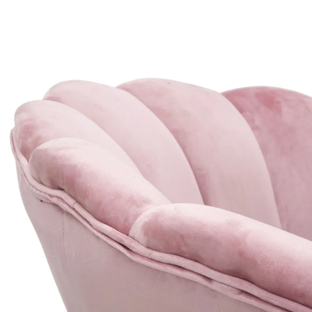 Viadurini Living Moderne Sessel-Design-Wohnsessel aus Samt mit goldenen Eisenfüßen - Annina