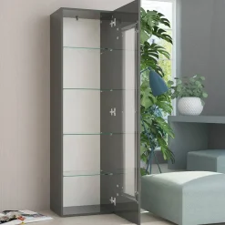 Viadurini Living Vitrinen-Design-Wohnzimmervitrine in Weiß, Anthrazit oder Betonholz - Suzana