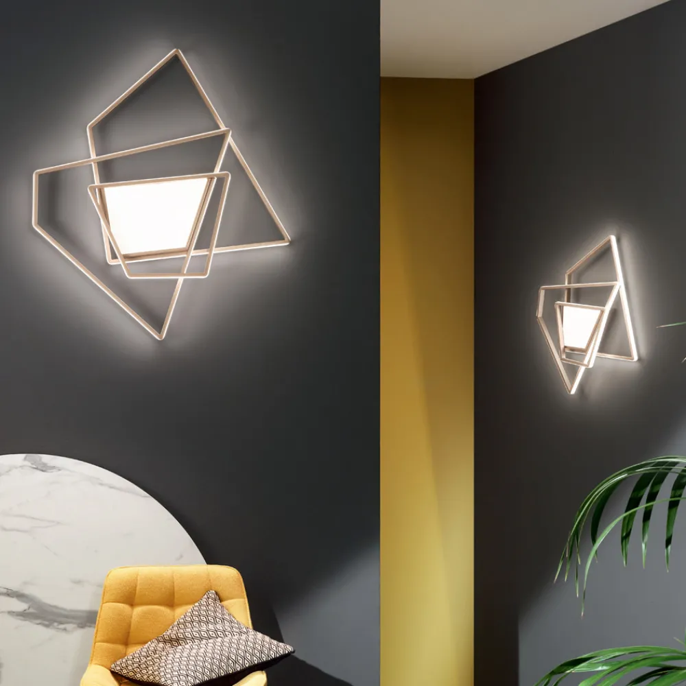 Viadurini Lighting Moderne Deckenleuchten-Dimmbare LED-Wandleuchte aus Gold- oder Silbermetall - Galactic