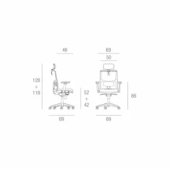 Viadurini Living Bürosessel-Directional regelbarer Bürostuhl aus Kunstleder made in Italy Mina