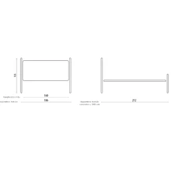 Viadurini Night Design Schlafzimmer Komplett-Doppelbett aus echtem Leder mit Matratze und 2 Nachttischen, hergestellt in Italien – Laser