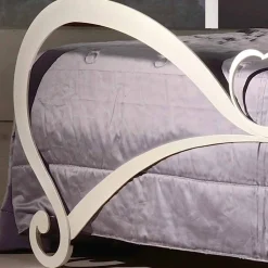 Viadurini Night Design Maßgeschneiderte Möbel|Schmiedeeisen Doppelbetten-Doppelbett aus Eisen mit Kristall Eden 160x190 cm in modernem Design