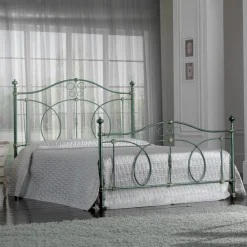 Viadurini Night Design Schmiedeeisen Doppelbetten-Doppelbett aus grünem oder schwarzem Eisen, hergestellt in Italien – Poldo