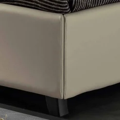 Viadurini Night Design Polsterbetten-Doppelbett aus Kunstleder mit Aufbewahrungsbox 160x190/200 cm Mila