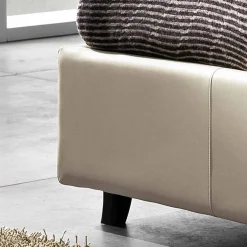 Viadurini Night Design Polsterbetten-Doppelbett aus Kunstleder mit Aufbewahrungsbox 160x190/200 cm Mila