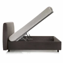 Viadurini Night Design Polsterbetten-Doppelbett aus Kunstleder mit Aufbewahrungsbox 160x190/200 cm Mila