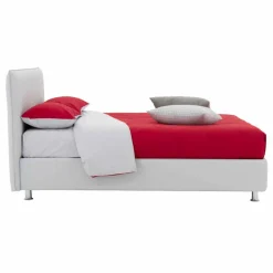 Viadurini Night Design Maßgeschneiderte Möbel|Polsterbetten-Doppelbett aus Kunstleder mit Füßen Made in Italy - Nurzio