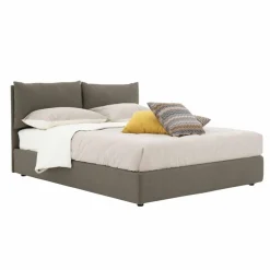 Viadurini Night Design Maßgeschneiderte Möbel|Polsterbetten-Doppelbett aus Stoff gepolstert mit schwarzen Füßen Made in Italy - Bandola