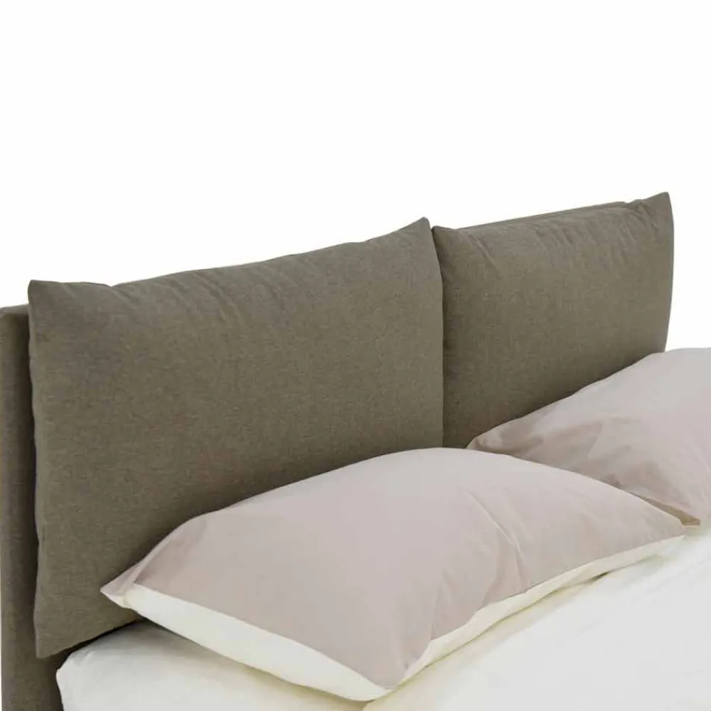 Viadurini Night Design Maßgeschneiderte Möbel|Polsterbetten-Doppelbett aus Stoff gepolstert mit schwarzen Füßen Made in Italy - Bandola