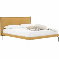 Viadurini Night Design Maßgeschneiderte Möbel|Polsterbetten-Doppelbett aus Stoff mit Metallfüßen Made in Italy - Glorio