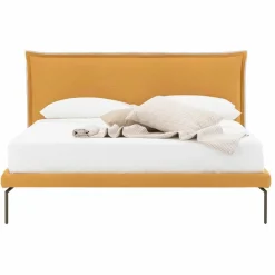 Viadurini Night Design Maßgeschneiderte Möbel|Polsterbetten-Doppelbett aus Stoff mit Metallfüßen Made in Italy - Glorio