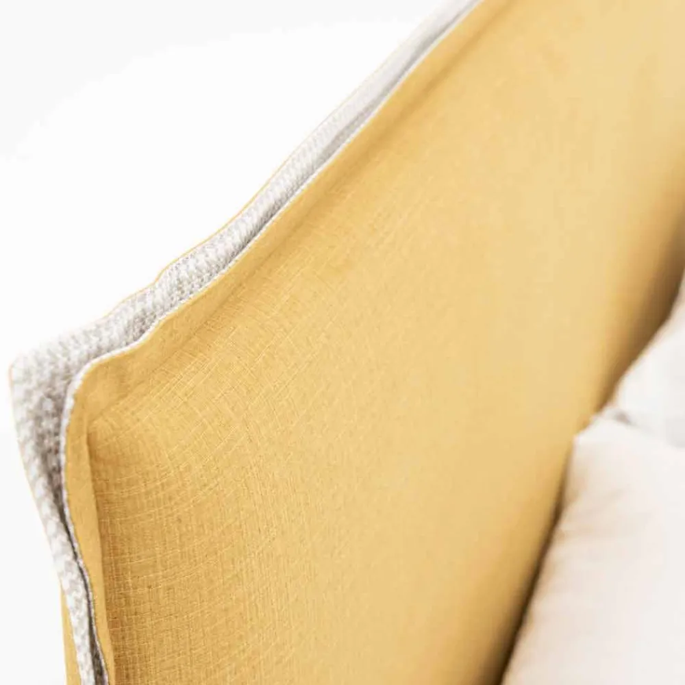 Viadurini Night Design Maßgeschneiderte Möbel|Polsterbetten-Doppelbett aus Stoff mit Metallfüßen Made in Italy - Glorio