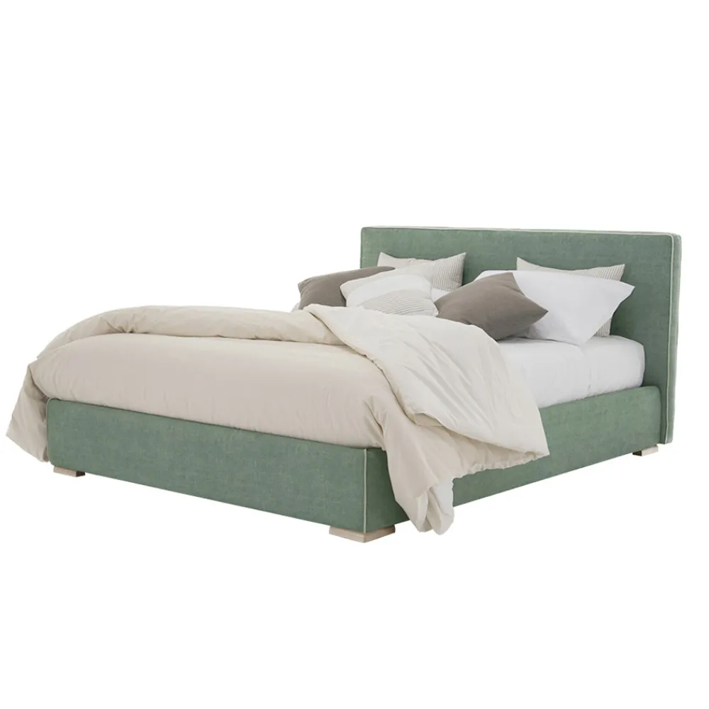 Viadurini Night Design Maßgeschneiderte Möbel|Polsterbetten-Doppelbett aus Stoff oder Kunstleder mit Container made in Italy - Etoile