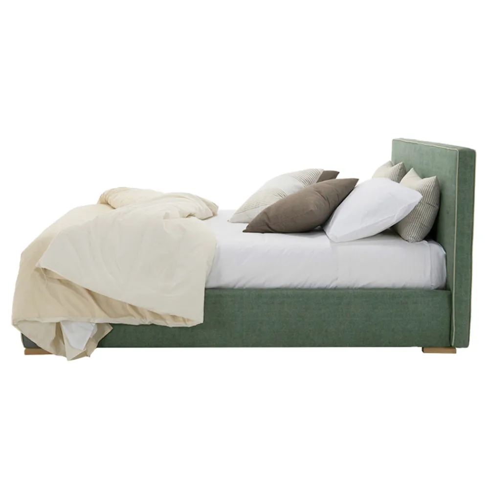 Viadurini Night Design Maßgeschneiderte Möbel|Polsterbetten-Doppelbett aus Stoff oder Kunstleder mit Container made in Italy - Etoile