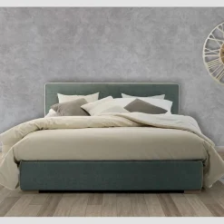 Viadurini Night Design Maßgeschneiderte Möbel|Polsterbetten-Doppelbett aus Stoff oder Kunstleder mit Container made in Italy - Etoile