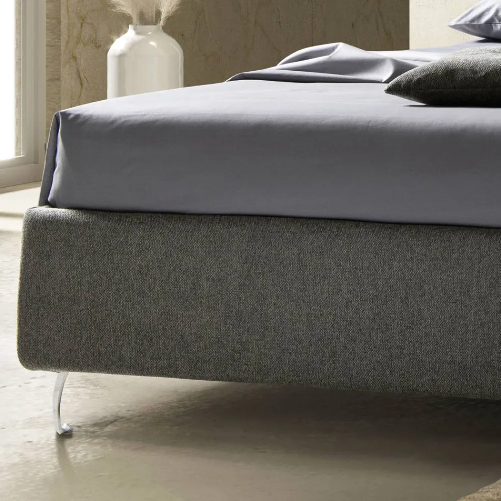Viadurini Night Design Polsterbetten-Doppelbett aus Stoff oder Samt mit Matratze Made in Italy – Ernesto