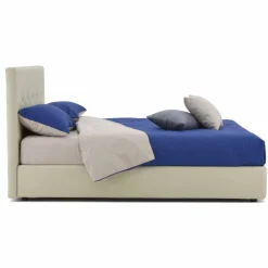 Viadurini Night Design Maßgeschneiderte Möbel|Polsterbetten-Doppelbett gepolstert und mit Kunstleder bezogen Made in Italy - Patos