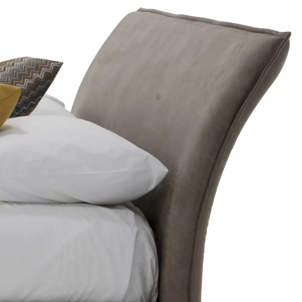 Viadurini Night Design Maßgeschneiderte Möbel|Polsterbetten-Doppelbett mit Behälter aus Stoff oder Kunstleder Made in Italy - Doremì