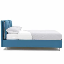 Viadurini Night Design Maßgeschneiderte Möbel|Polsterbetten-Doppelbett mit Behälter aus Stoff Made in Italy - Renato