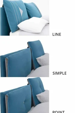 Viadurini Night Design Maßgeschneiderte Möbel|Polsterbetten-Doppelbett mit Behälter aus Stoff Made in Italy - Renato