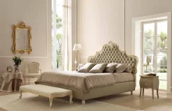 Bolzan Letti Maßgeschneiderte Möbel|Polsterbetten-Doppelbett mit Bettcontainer, klassisches Design, Chantal von Bolzan