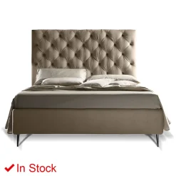 Viadurini Night Design Maßgeschneiderte Möbel|Polsterbetten-Doppelbett mit Bettwäschegarnitur aus Baumwolle Made in Italy - Sallie