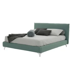 Viadurini Night Design Maßgeschneiderte Möbel|Polsterbetten-Doppelbett mit Bezug aus Stoff oder Kunstleder Made in Italy - Elettro