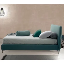 Viadurini Night Design Maßgeschneiderte Möbel|Polsterbetten-Doppelbett mit Bezug aus Stoff oder Kunstleder Made in Italy - Elettro