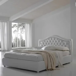 Bolzan Letti Maßgeschneiderte Möbel|Polsterbetten-Doppelbett mit Container, klassisches Design Capri von Bolzan