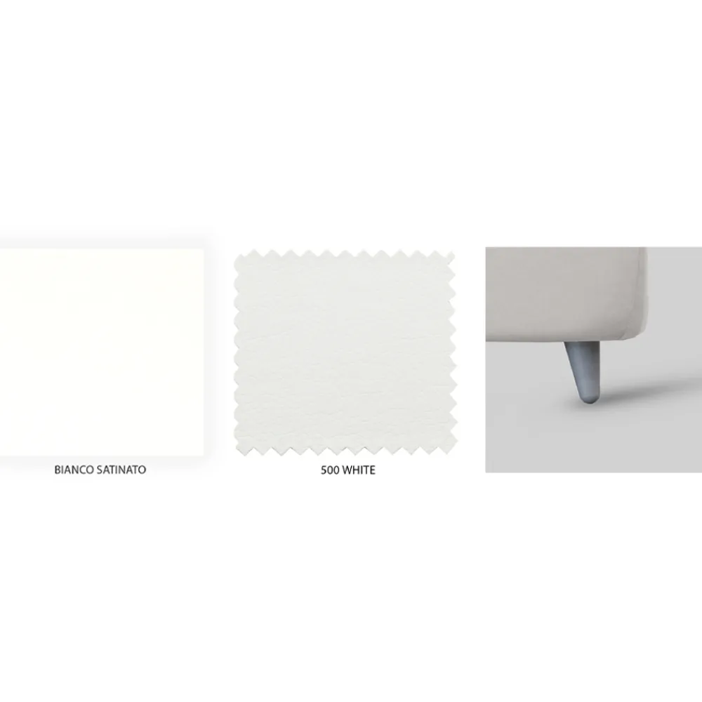 Viadurini Night Design Polsterbetten-Doppelbett mit Eisenkopfteil und gepolstertem Bettrahmen, hergestellt in Italien – Kenzo