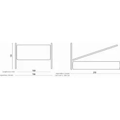 Viadurini Night Design Polsterbetten-Doppelbett mit eisernem Kopfteil und Kissen, hergestellt in Italien – Peter