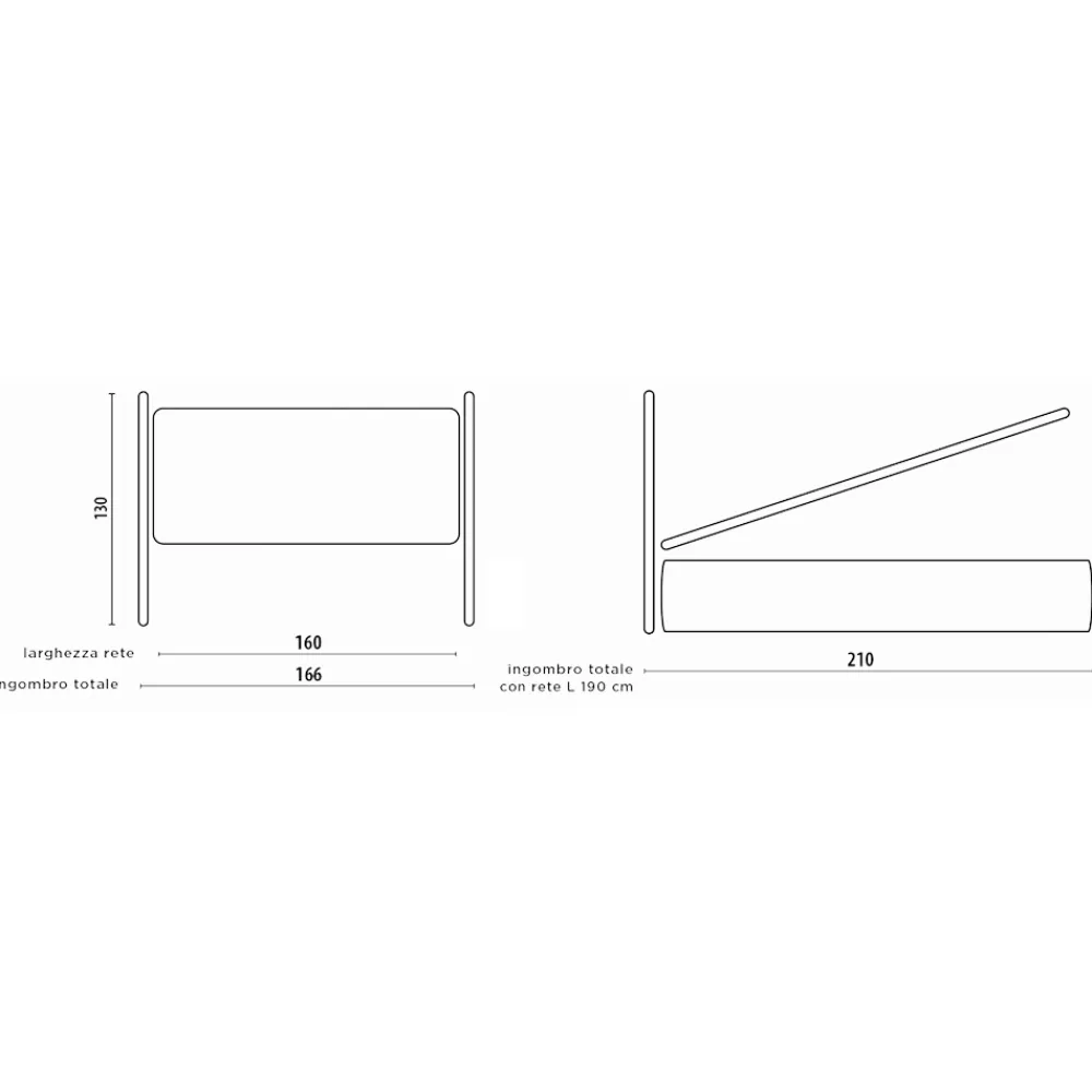 Viadurini Night Design Polsterbetten-Doppelbett mit eisernem Kopfteil und Kissen, hergestellt in Italien – Peter