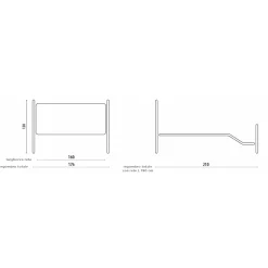 Viadurini Night Design Schmiedeeisen Doppelbetten-Doppelbett mit Fußteil in verschiedenen Ausführungen, hergestellt in Italien – Natur