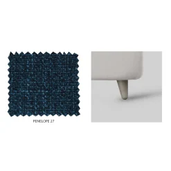 Viadurini Night Design Polsterbetten-Doppelbett mit gepolstertem Kopfteil aus Made in Italy-Stoff – Fulmine