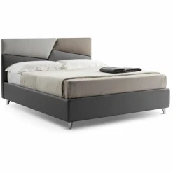 Viadurini Night Design Maßgeschneiderte Möbel|Polsterbetten-Doppelbett mit gepolstertem Behälter aus Kunstleder Made in Italy - Raggino