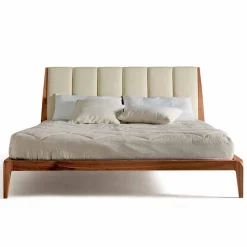 Viadurini Night Design Polsterbetten-Doppelbett mit gepolstertem Kopfteil aus Leder Menardo Design