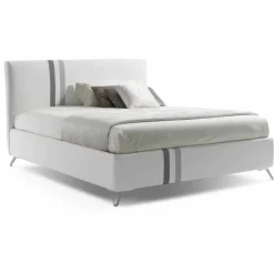 Viadurini Night Design Maßgeschneiderte Möbel|Polsterbetten-Doppelbett mit gepolsterter Schublade aus Öko-Leder Made in Italy - Paolo