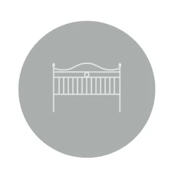 Viadurini Night Design Schmiedeeisen Doppelbetten-Doppelbett mit Kopfteil aus Eisenrohr, hergestellt in Italien – Kopie