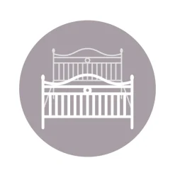 Viadurini Night Design Schmiedeeisen Doppelbetten-Doppelbett mit Kopfteil aus Eisenrohr, hergestellt in Italien – Kopie