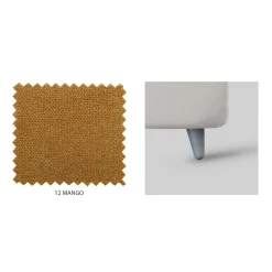 Viadurini Night Design Polsterbetten-Doppelbett mit Kopfteil aus Öko-Leder oder Stoff, hergestellt in Italien – Buddy