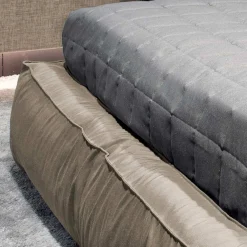 Viadurini Night Design Polsterbetten-Doppelbett mit optionalem Lattenrost und Stauraumelement Made in Italy - Ribelle