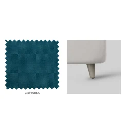 Viadurini Night Design Polsterbetten-Doppelbett mit optionalem Stauraum und Füßen, hergestellt in Italien – Birba